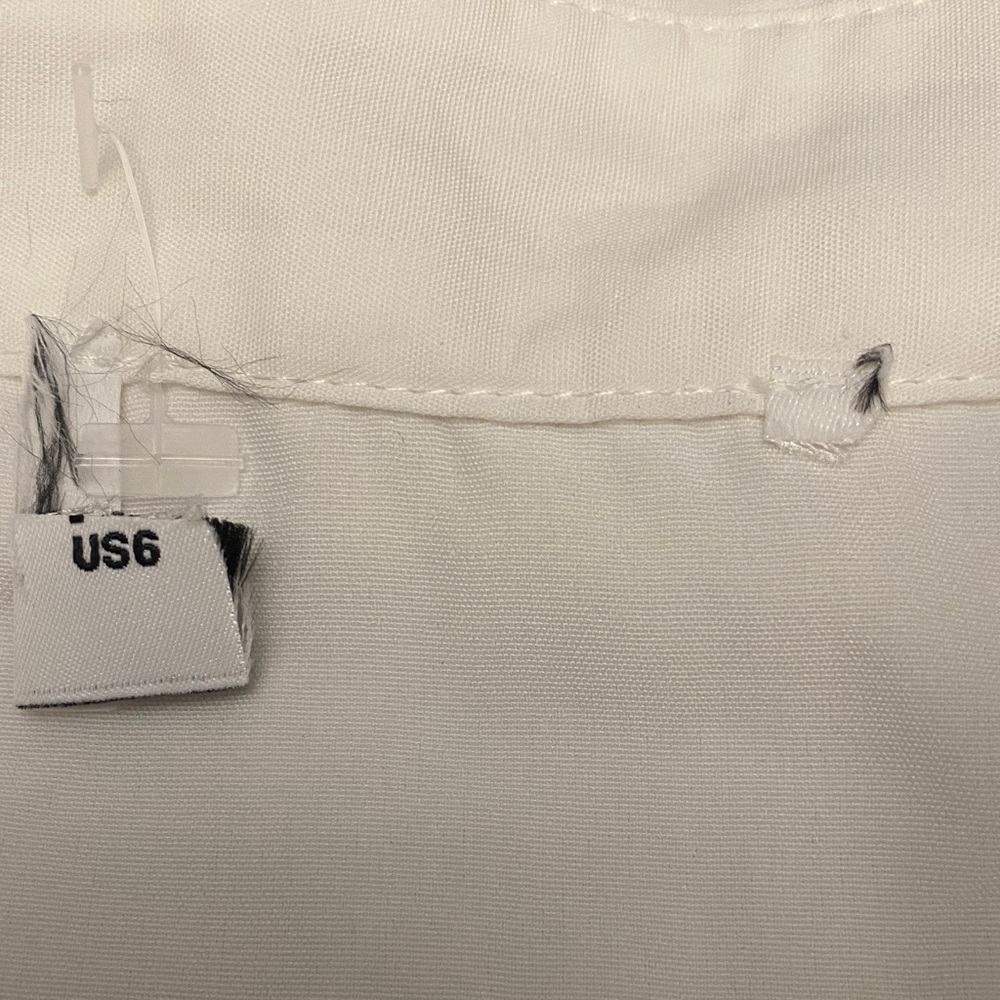 Princess Polly Stellaria Ruched Long Sleeve White Button-Up Mini Dress - Picture 6 of 7